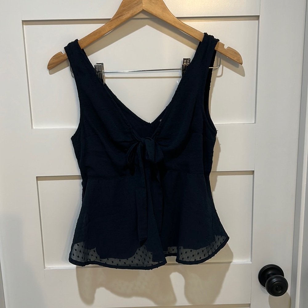 Abercrombie navy babydoll top